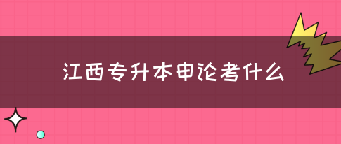 江西专升本申论考什么